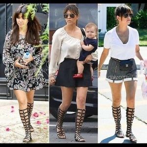 COPY - Stuart Weitzman iconic tall gladiator sand…